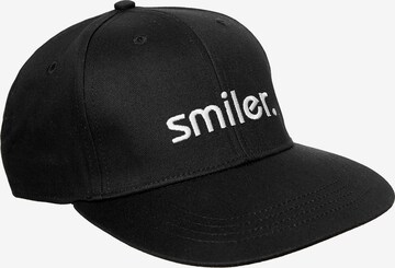 smiler. Cap in Black: front