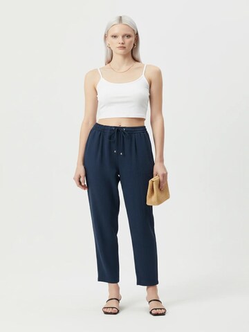 No Matter What Tapered Pleat-front trousers in Blue