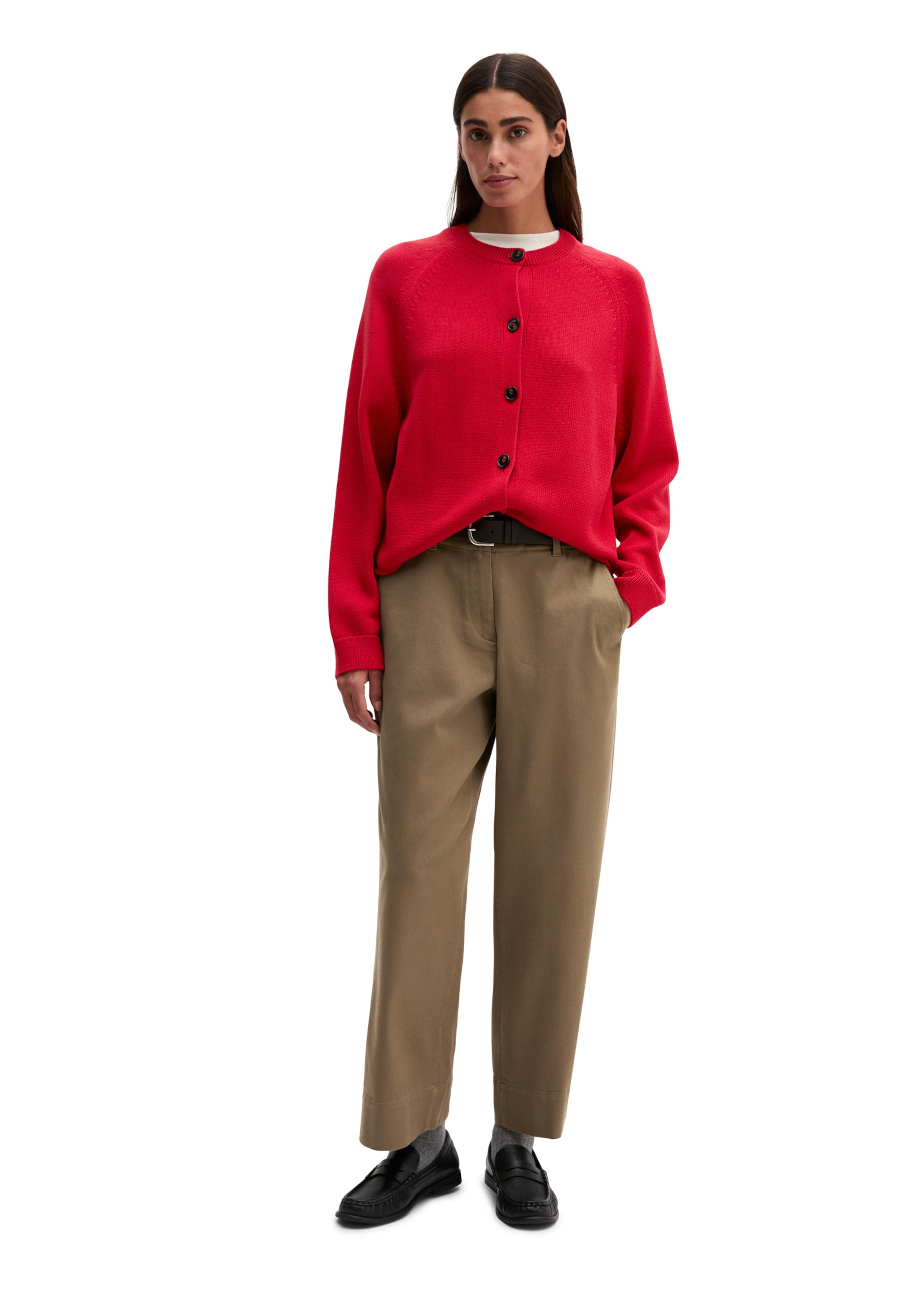 Marc O'Polo Strickjacke in Rot: Vorderseite