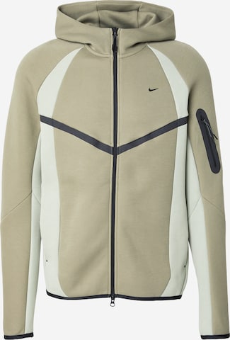 Nike Sportswear Jopa na zadrgo 'TECH FLC PRO' | zelena barva: sprednja stran