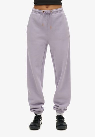 Superdry Tapered Broek 'Essential' in Lila: voorkant