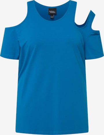 T-shirt Ulla Popken en bleu : devant