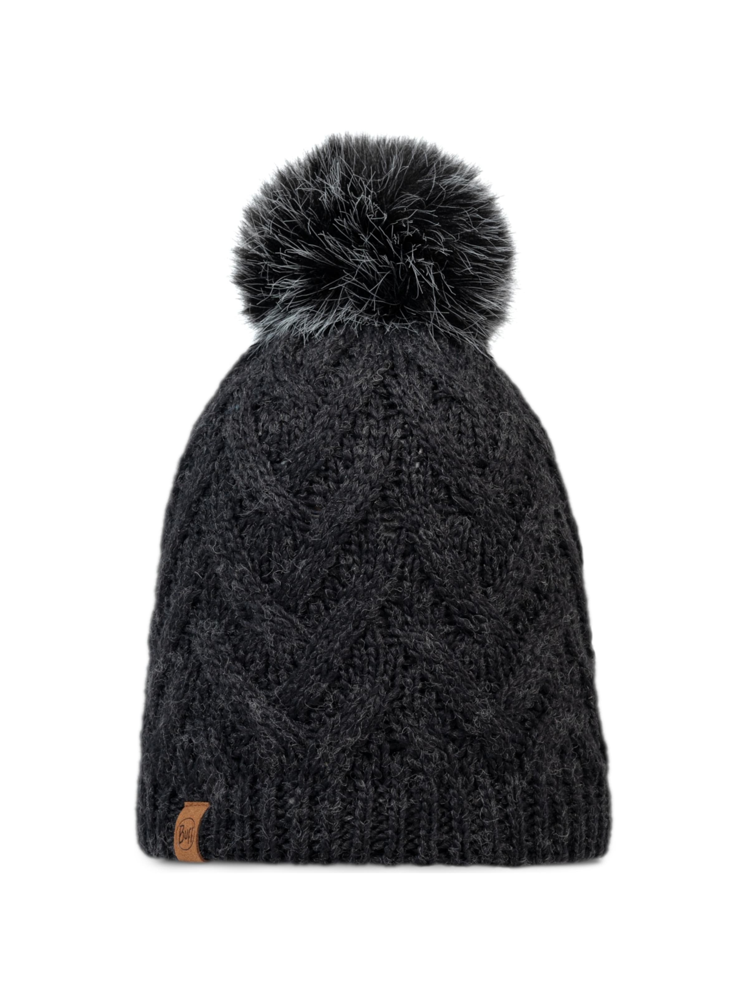 BUFF Muts 'Buff Knitted Fleece Caryn Beanie' in Zwart: voorkant
