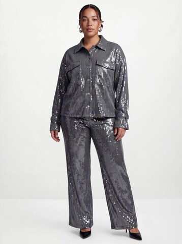 Wide leg Jeans 'Sequin' di Hoermanseder in grigio: frontale