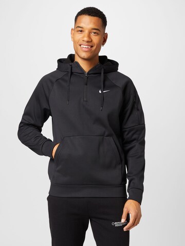 NIKE Sportsweatshirt in Zwart: voorkant