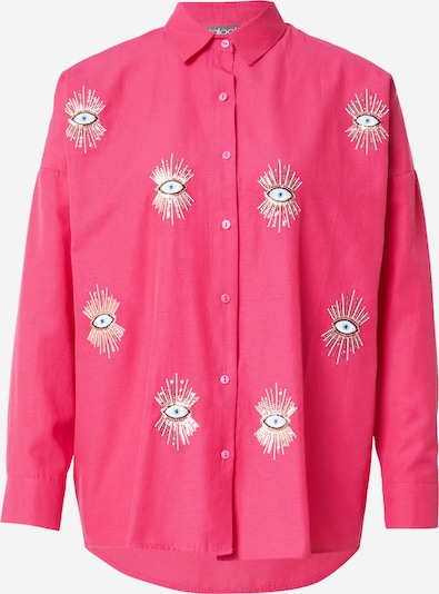 olalook Blúzka - svetlomodrá / fuksia / čierna / biela, Produkt