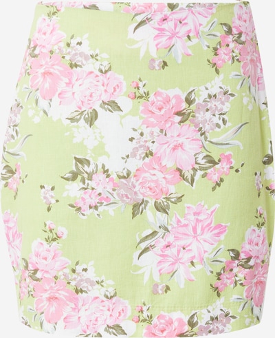 Gina Tricot Skirt 'Ronja' in Olive / Light green / Pink / White, Item view