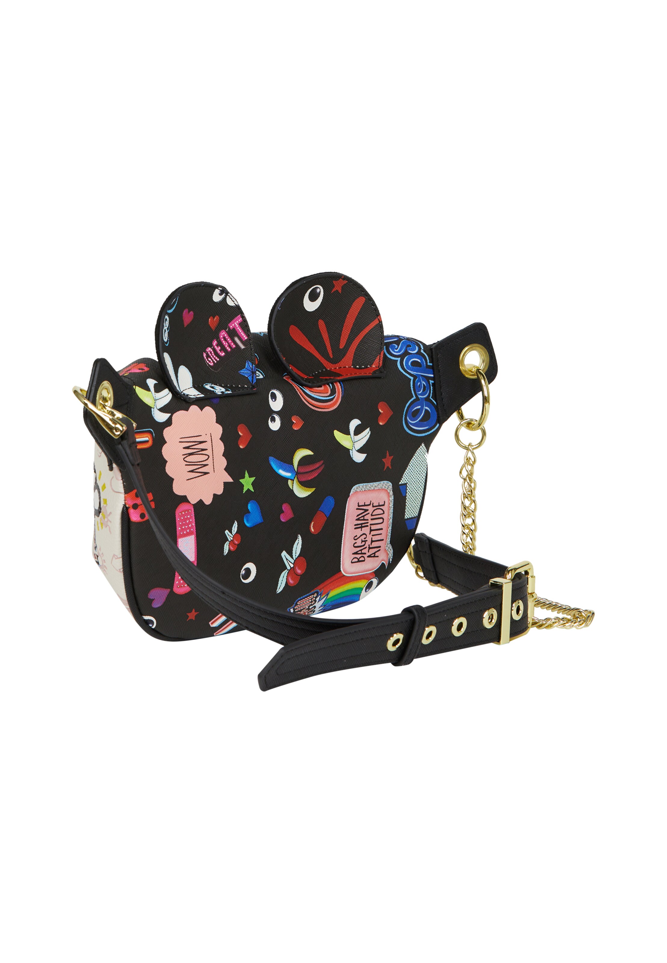 MYMO Τσαντάκι μέσης 'Pop Eyetheme' σε μαύρο