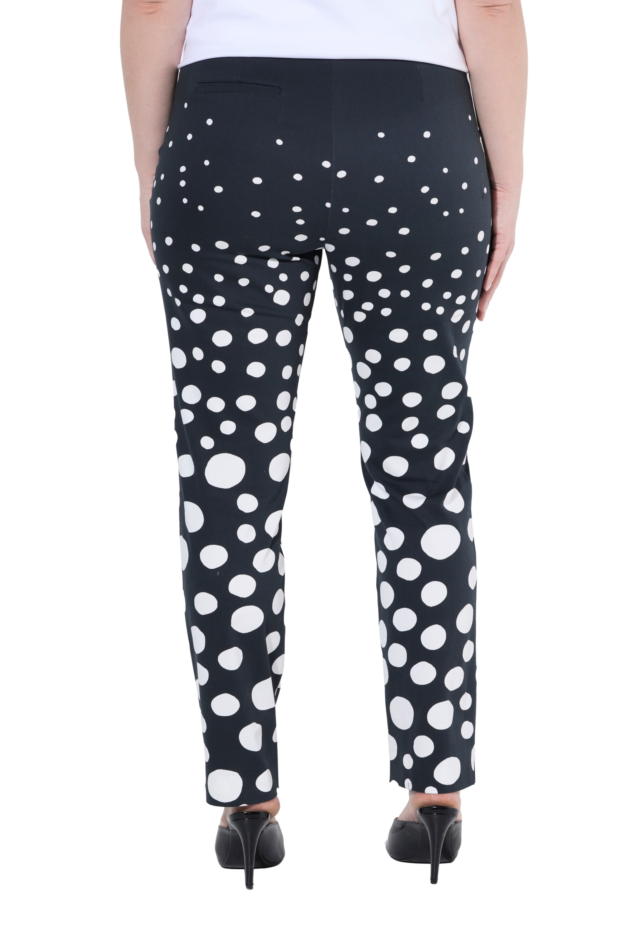 Ulla Popken Slimfit Pantalon in Zwart