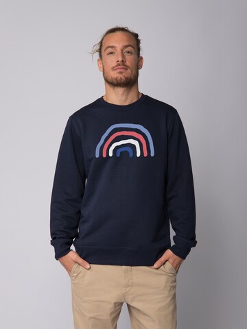 Watapparel Sweatshirt ' Regenbogen ' in Blau: Vorderseite