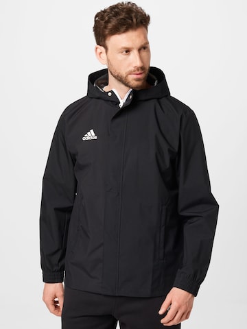 ADIDAS SPORTSWEAR Športna jakna 'Entrada 22 All-Weather' | črna barva: sprednja stran