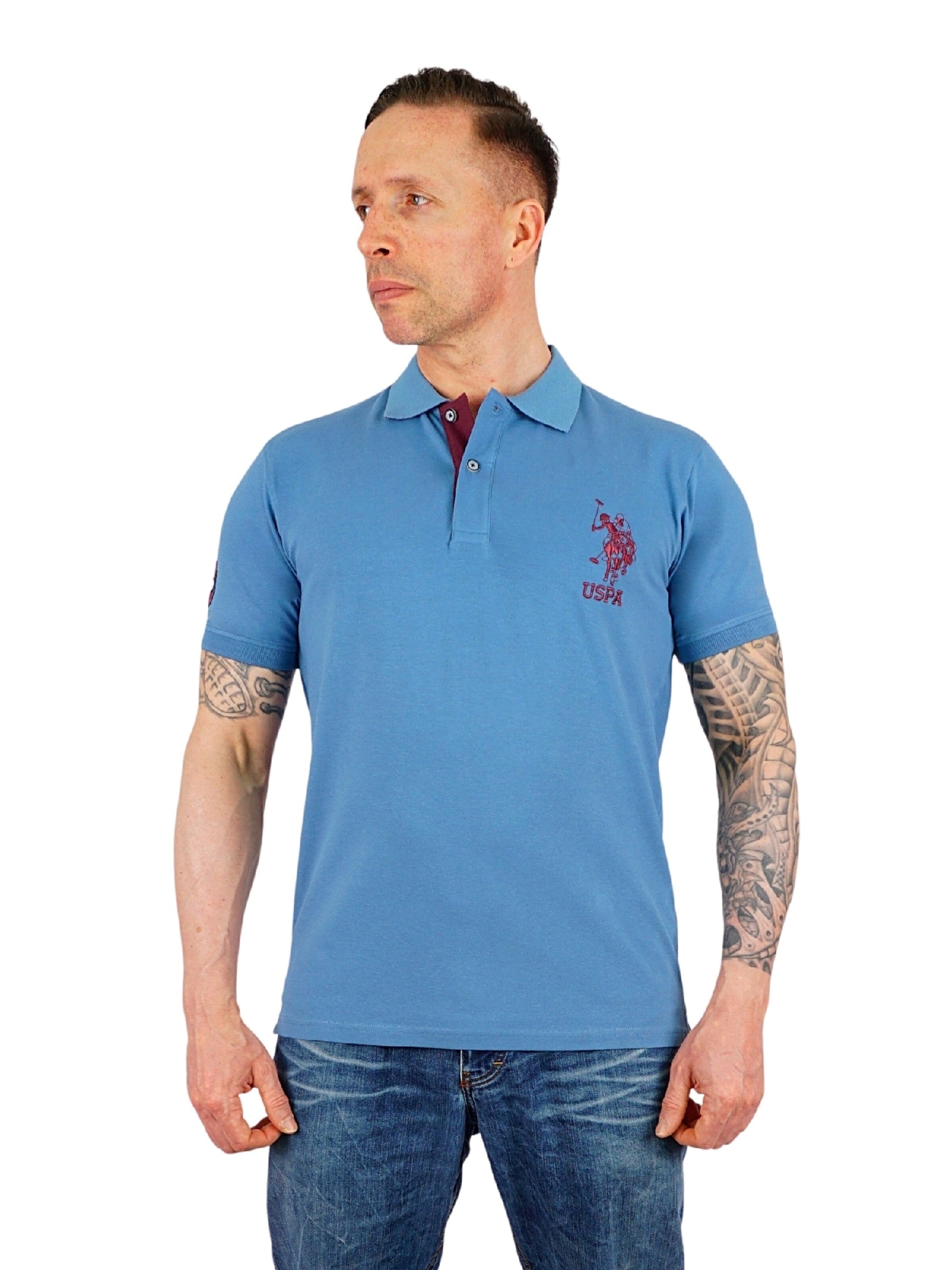 T-Shirt U.S. POLO ASSN. en bleu : devant
