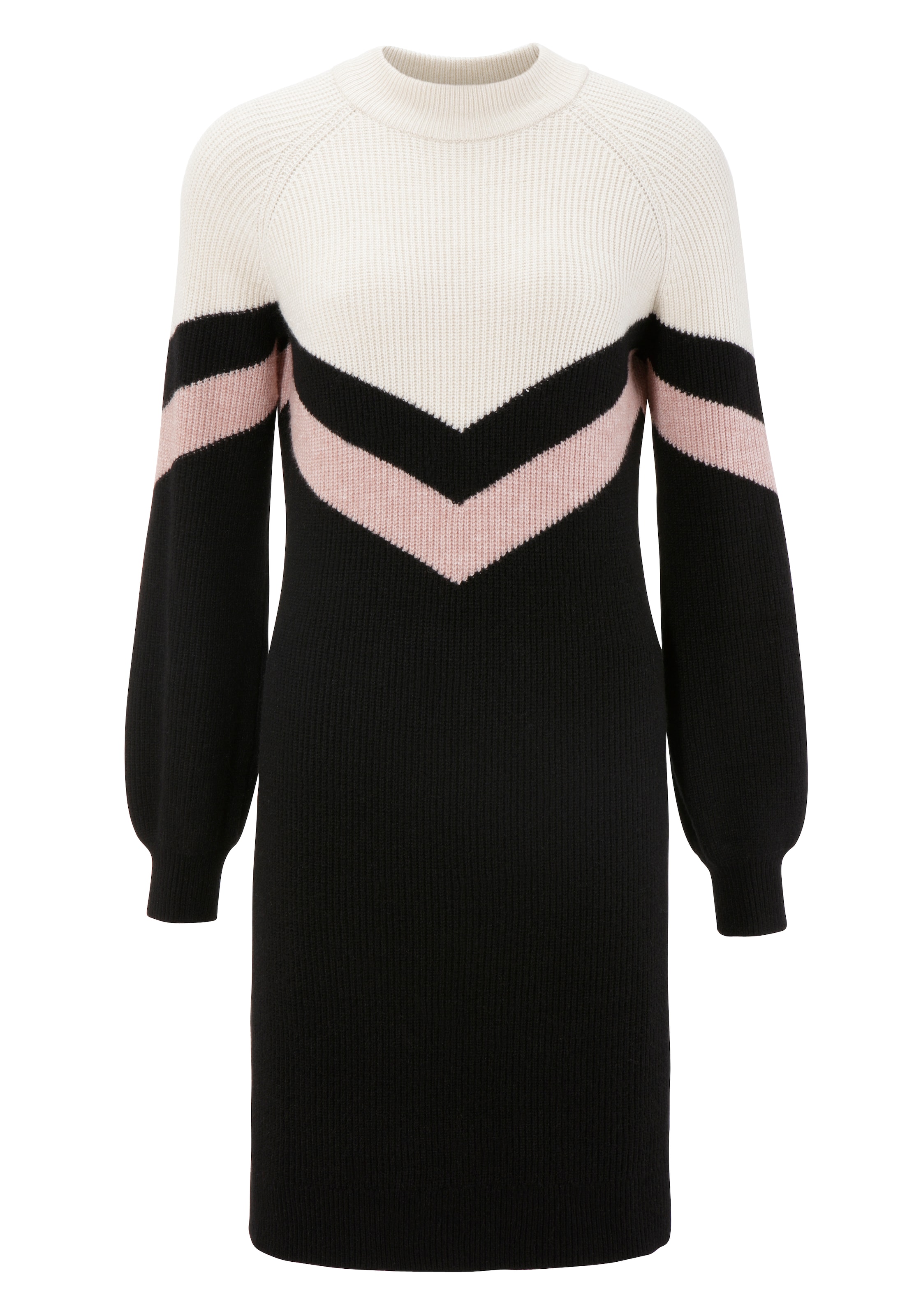 LAURA SCOTT Strickkleid in Schwarz: Vorderseite