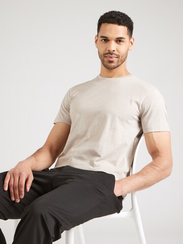SELECTED T-shirt 'SLHASPEN' i beige: framsida