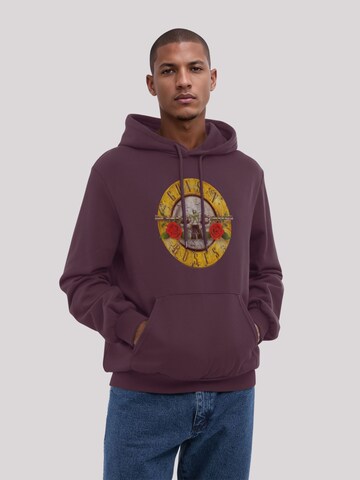 F4NT4STIC Sweatshirt 'Guns 'n' Roses Vintage Bullet Logo' in Bruin: voorkant