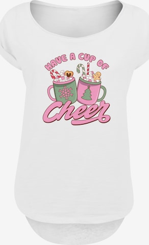 T-shirt 'Have a Cup of Cheer Christmas Holiday' F4NT4STIC en blanc : devant
