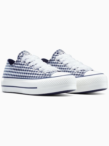 CONVERSE - Zapatillas deportivas bajas 'Converse Chuck Taylor All Star Lift Platform Gingham' en azul