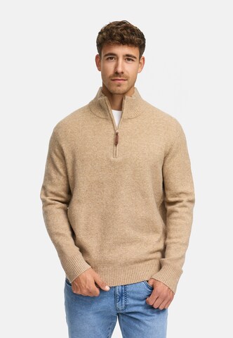 INDICODE JEANS Trui 'INTrax' in Beige: voorkant