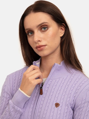 Williot Knit Cardigan in Purple