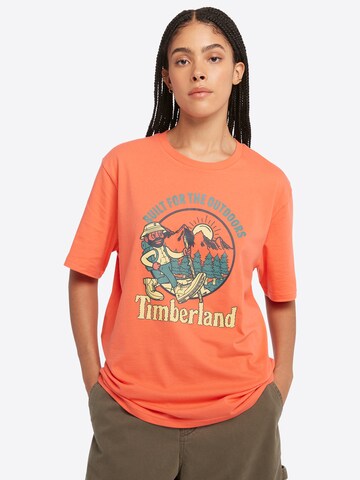 TIMBERLAND Koszulka 'Hike Out' w kolorze pomarańczowy: przód