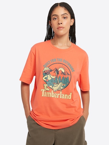 T-Shirt 'Hike Out' TIMBERLAND en orange : devant