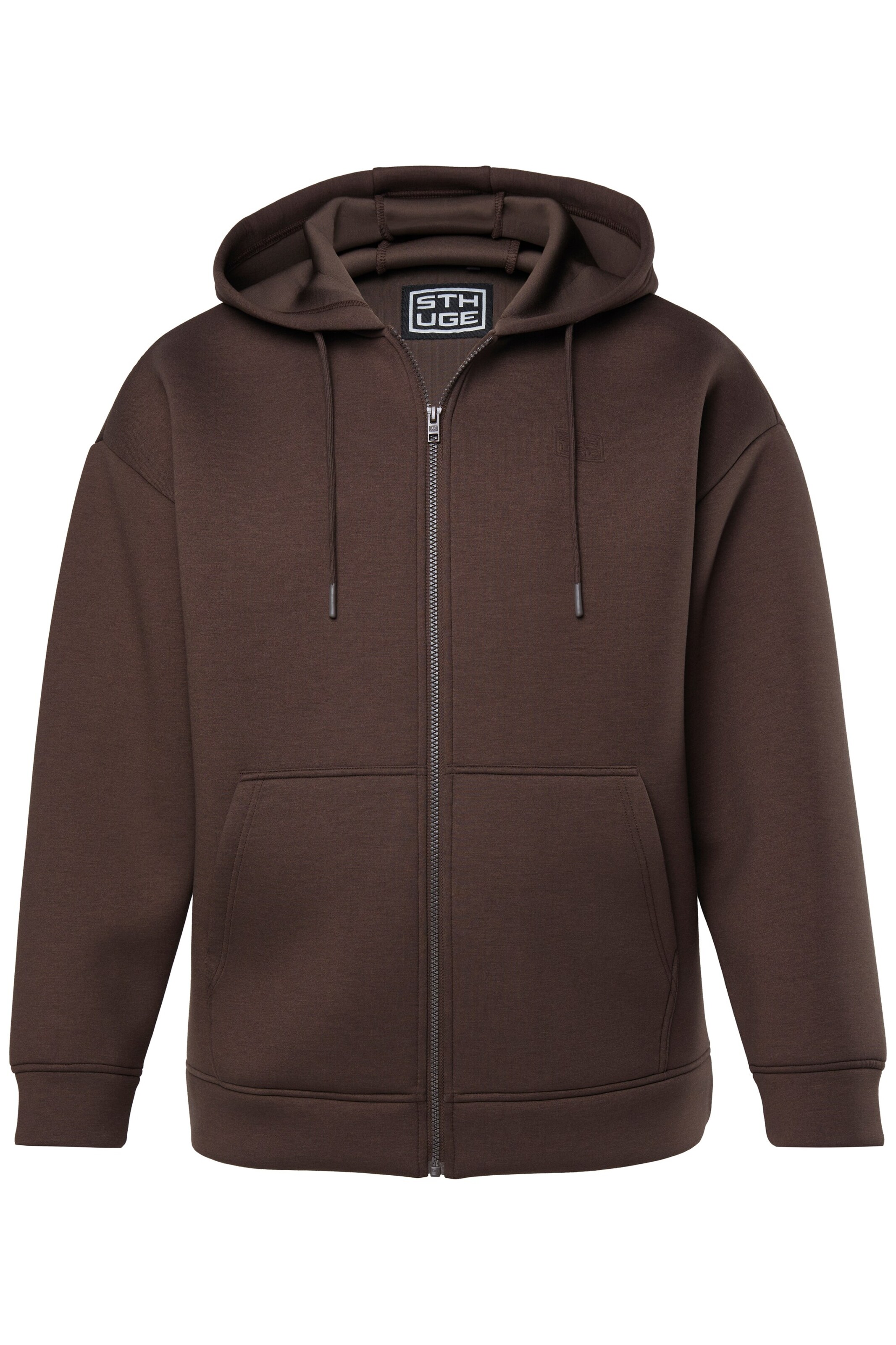 STHUGE Sweatjacke in Braun: Vorderseite