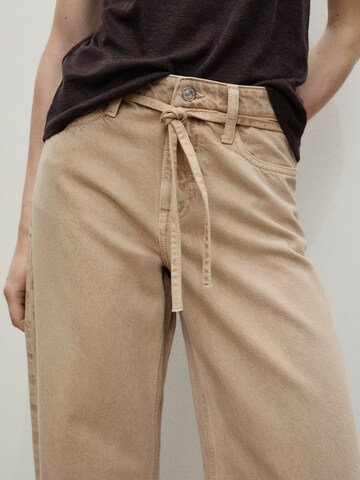 MANGO Wide leg Jeans 'KIKA' in Beige