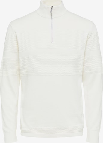 Pull-over 'Maine' SELECTED HOMME en blanc : devant