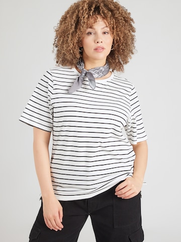 balta ONLY Carmakoma Marškinėliai 'CARBLOOM': priekis