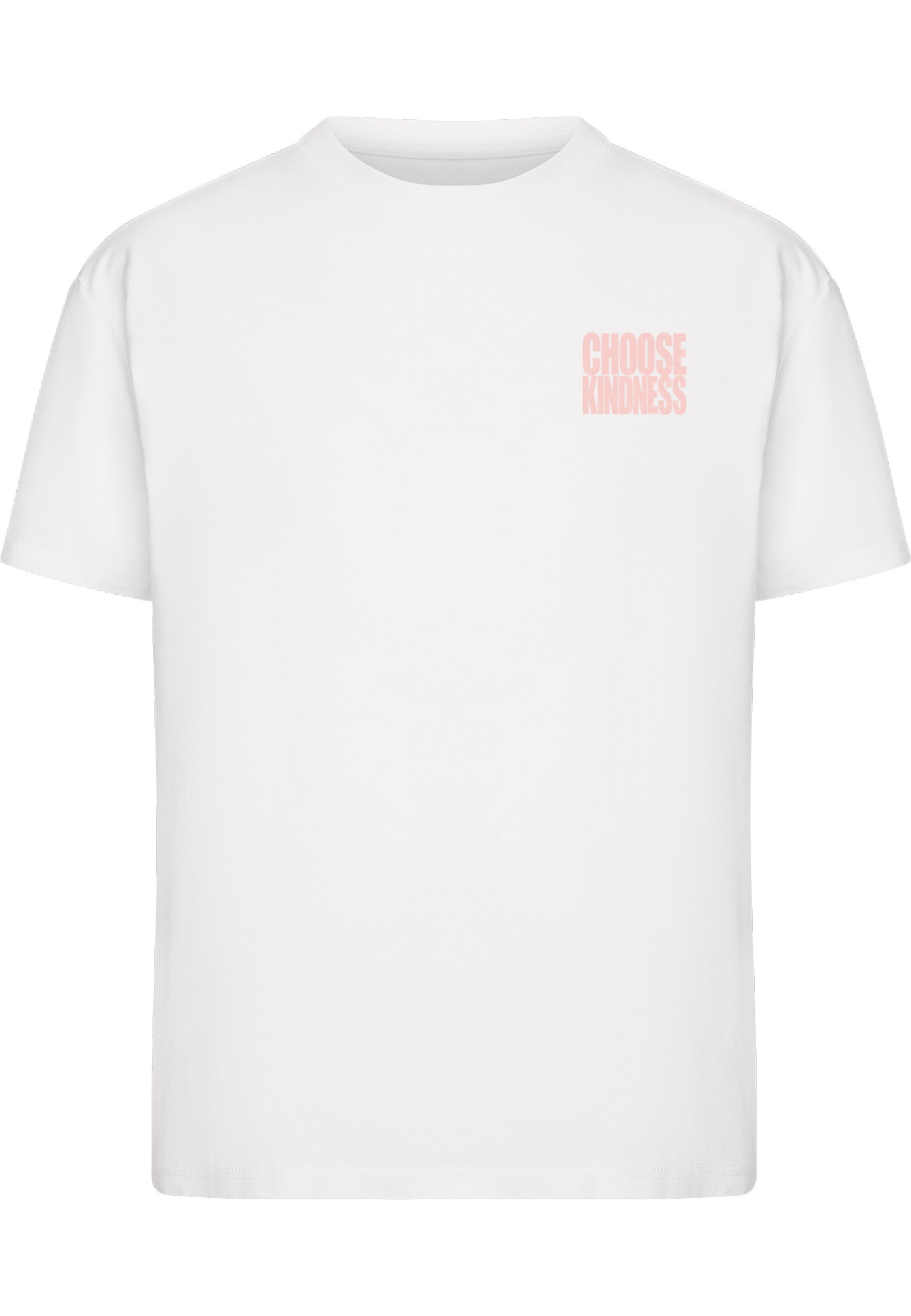 Miss Tee Camisa 'Choose Kindness Roses' em XXXL em rosé / branco, Vista do artigo