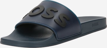 BOSS Black Beach & Pool Shoes 'Kirk' in Blue: front