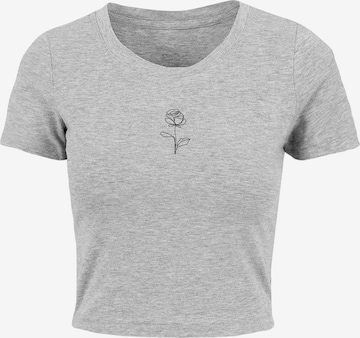 Merchcode Shirt 'Rose' in Grijs: voorkant