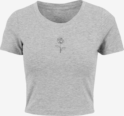 Merchcode Shirt 'Rose' in graumeliert / schwarz, Produktansicht