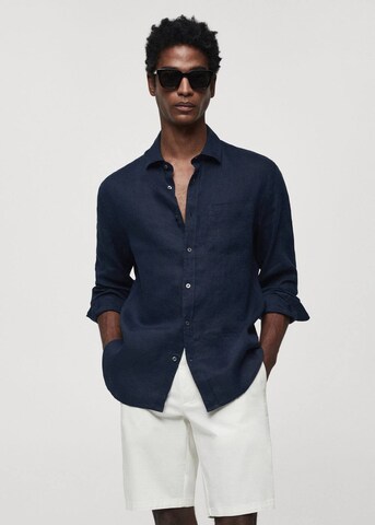 MANGO MAN Regular fit Overhemd 'Avispa' in Blauw: voorkant