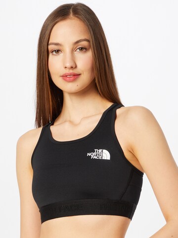 THE NORTH FACE Bralette Sports Bra in Black: front