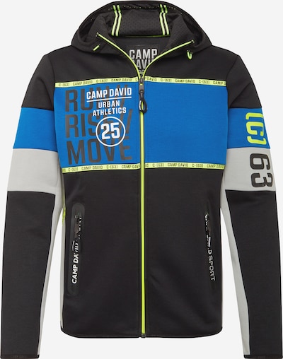 CAMP DAVID Sweat jacket in Blue / Grey mottled / Neon green / Black / White, Item view