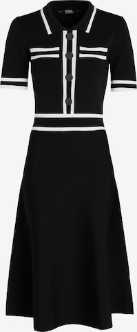 Karl Lagerfeld - Vestido 'Polo Knit' em preto: frente