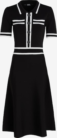 Karl Lagerfeld Obleka 'Polo Knit' | črna / bela barva, Prikaz izdelka