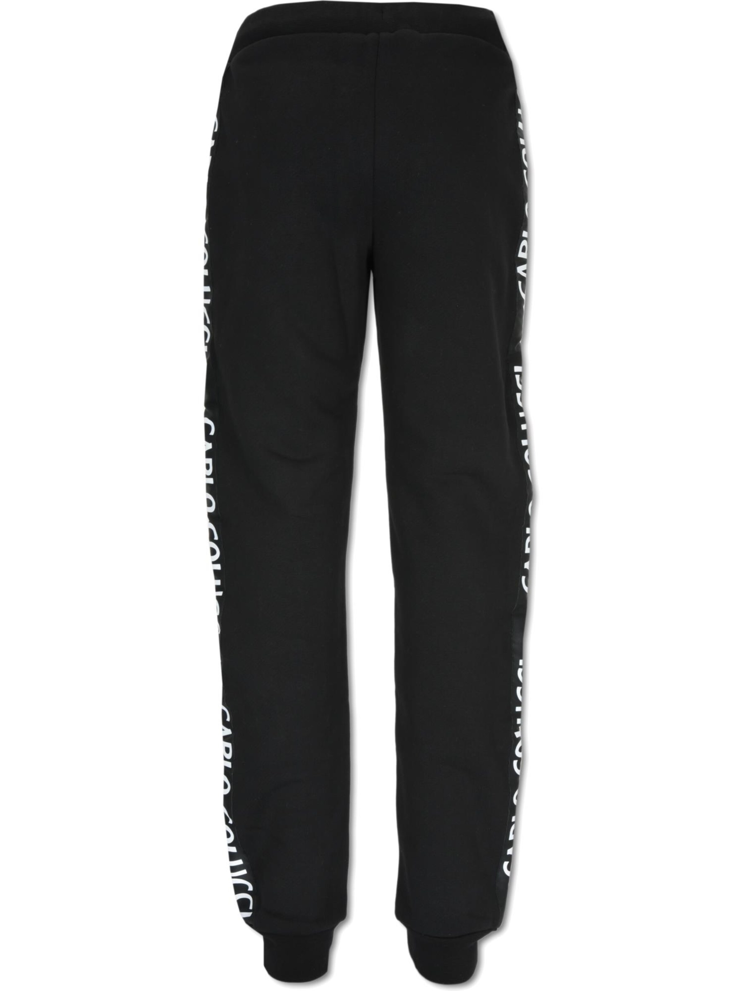 Carlo Colucci Regular Trousers ' Carboni ' in Black
