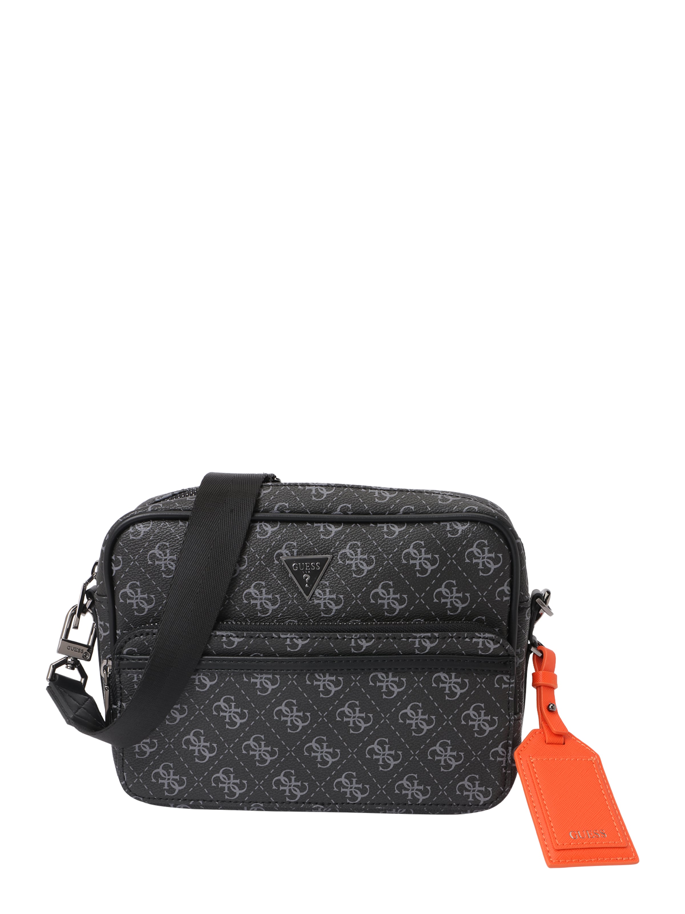 GUESS Crossbody Bag 'MILANO CROSSBODY DOUBLE ZIP' in Black: front