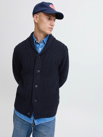 JACK & JONES Knit cardigan 'JJPAUL' in Blue