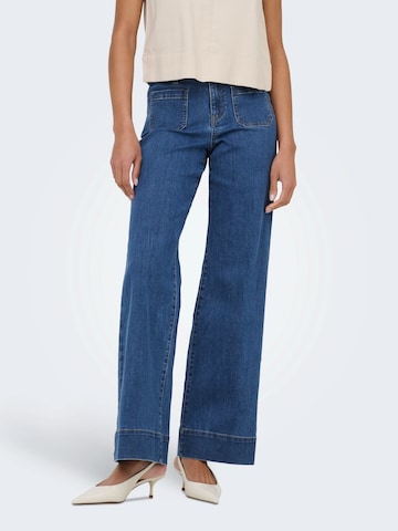 ONLY Laiad sääred Teksapüksid 'ONLWAUW', värv sinine: eest vaates