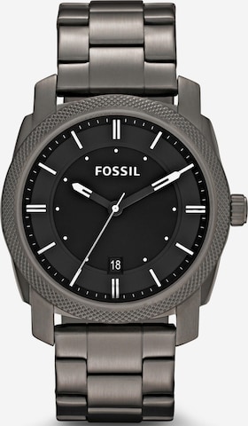 FOSSIL Analog klocka 'Machine' i grå: framsida