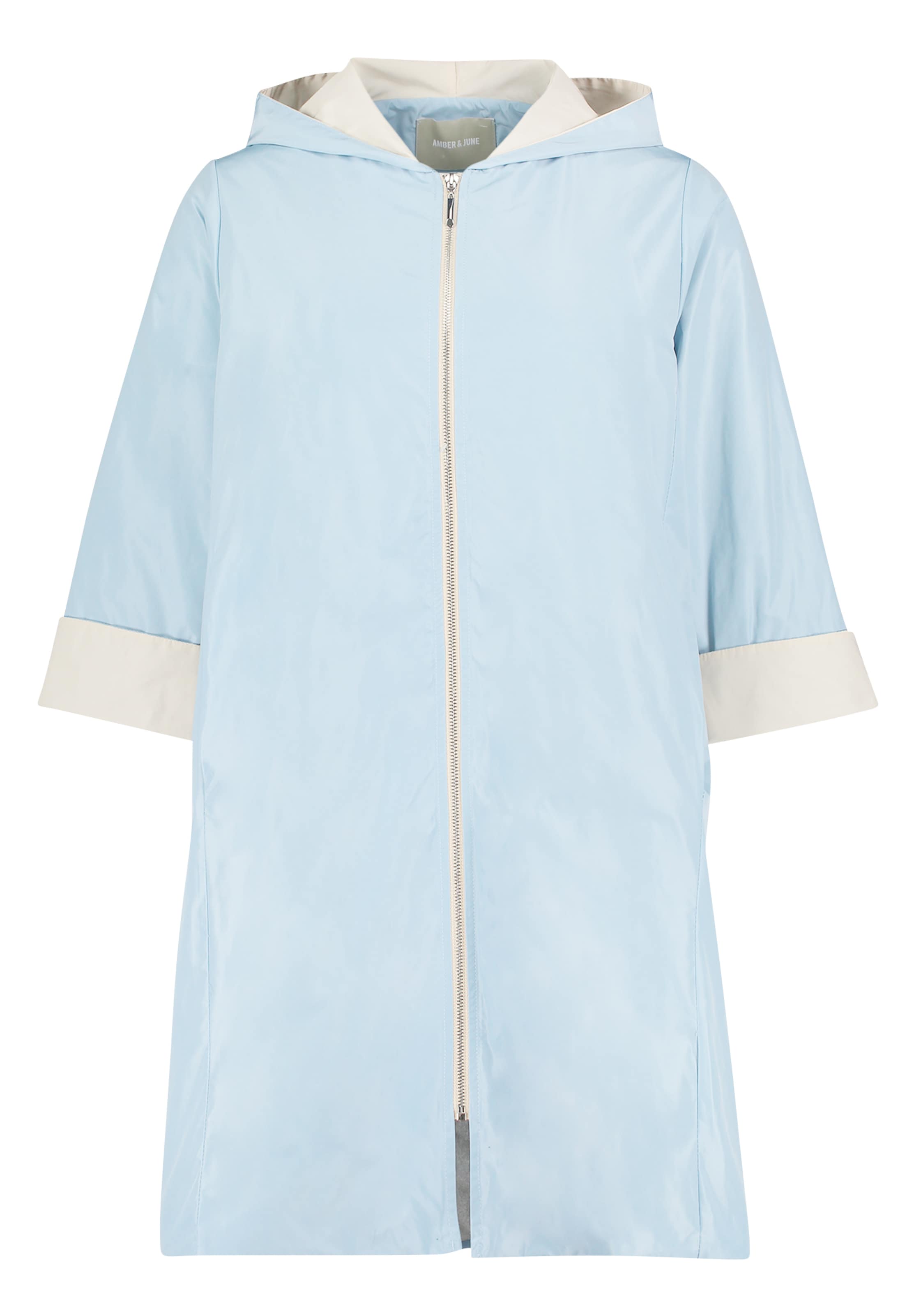 Amber &amp; June Between-Seasons Coat in Blue: front