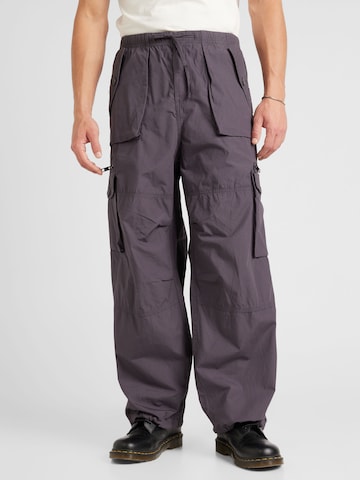 WEEKDAY Loose fit Cargo Pants 'Piper' in Grey: front