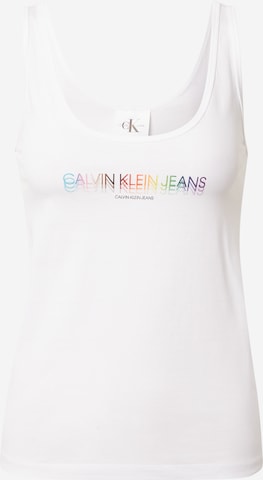 Calvin Klein Jeans Top in White: front