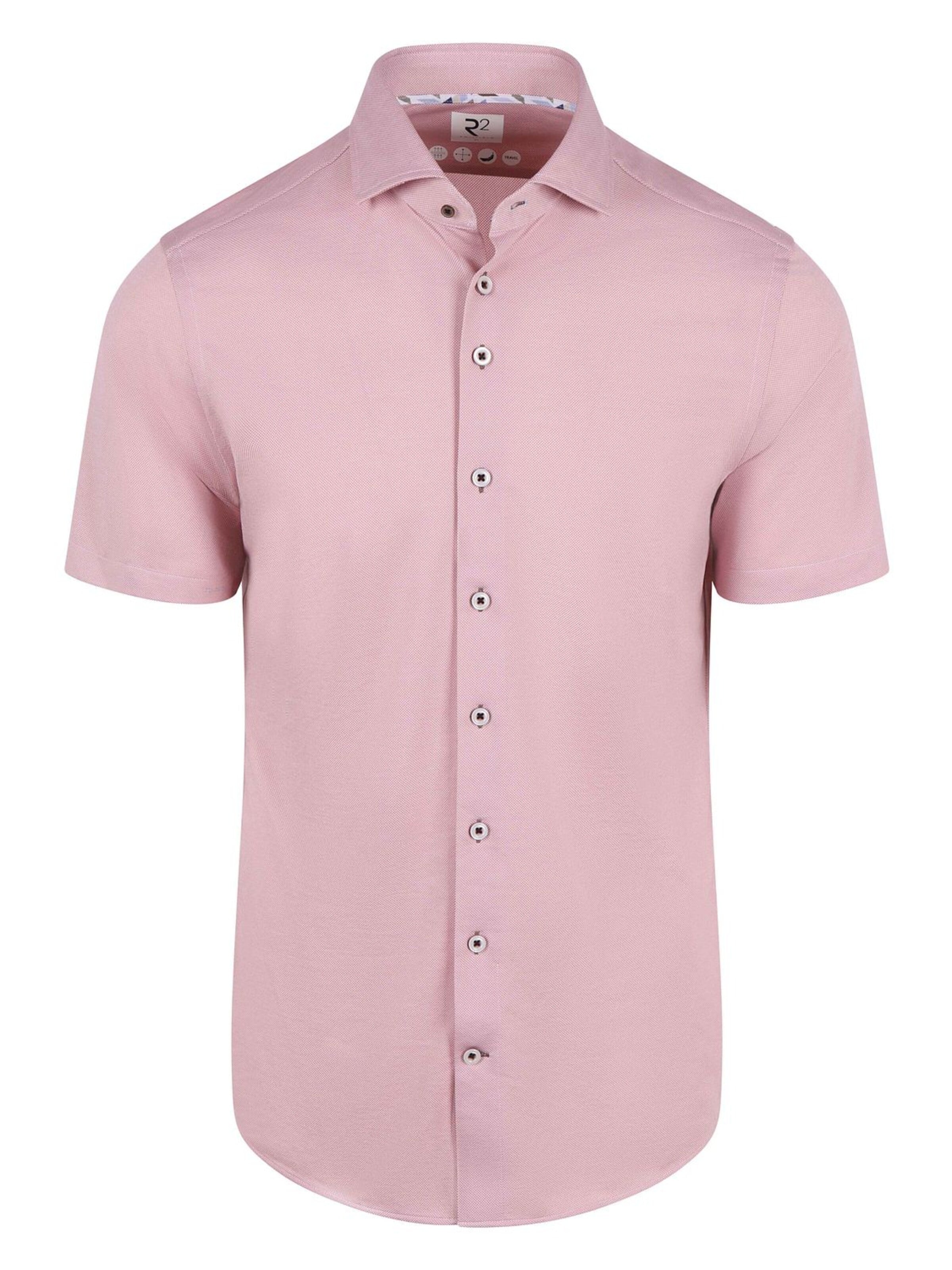 R2 Amsterdam Regular fit Button Up Shirt in Pink: front