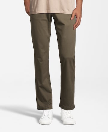 AÉROPOSTALE Slim fit Chino trousers in Green: front