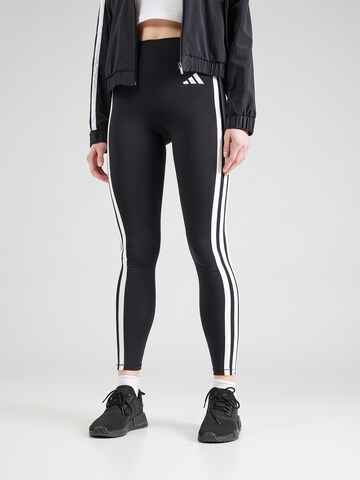 Skinny Pantalon de sport 'Optime Essentials' ADIDAS PERFORMANCE en noir : devant