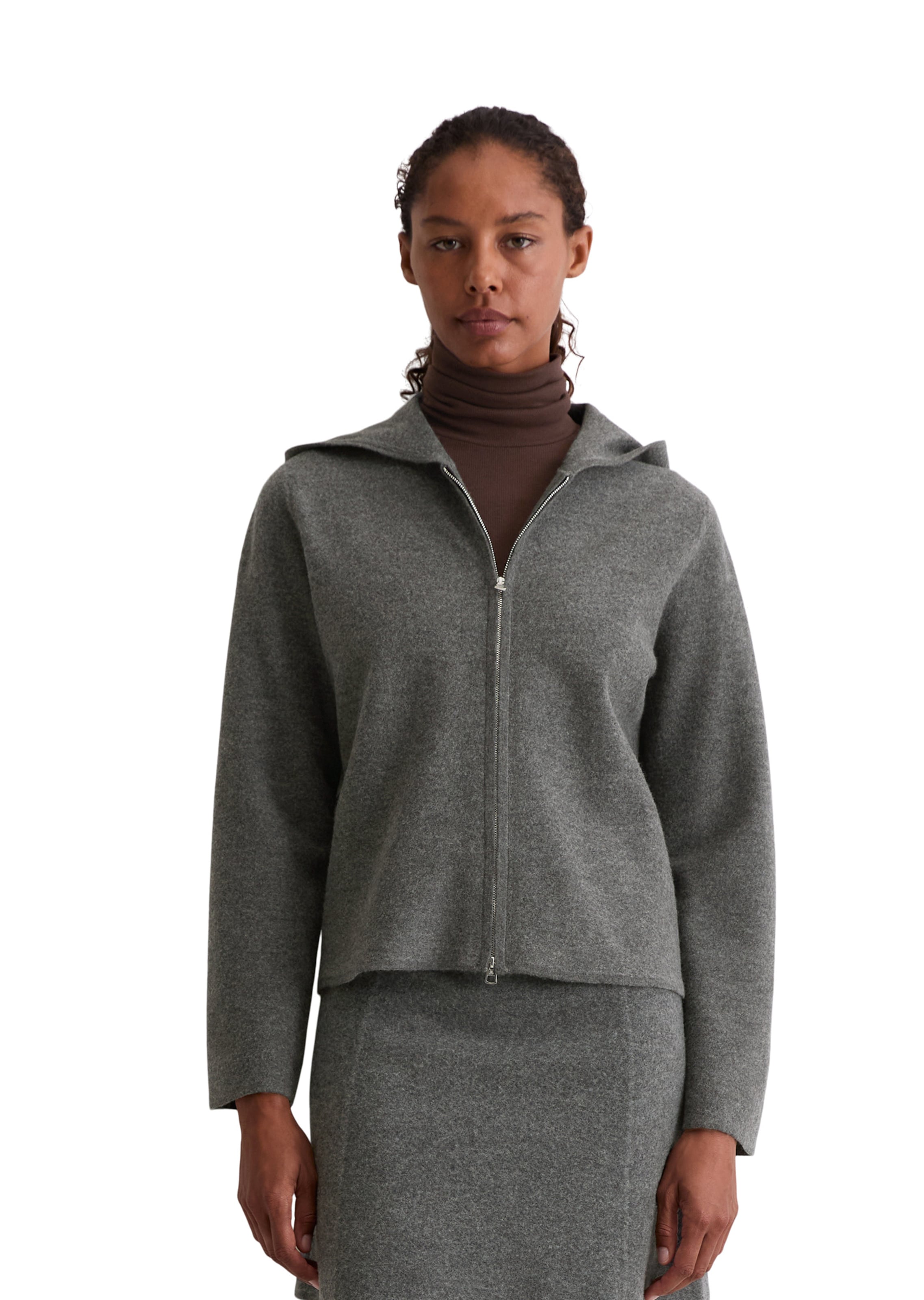 Marc O'Polo Strickjacke in Grau: Vorderseite